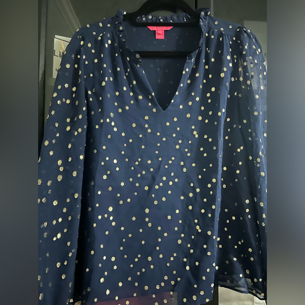 Lilly Pulitzer Giana Silk top size Medium